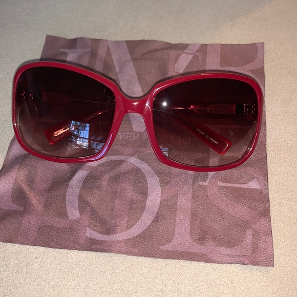Oliver Peoples Candice Red Frame Sunglasses